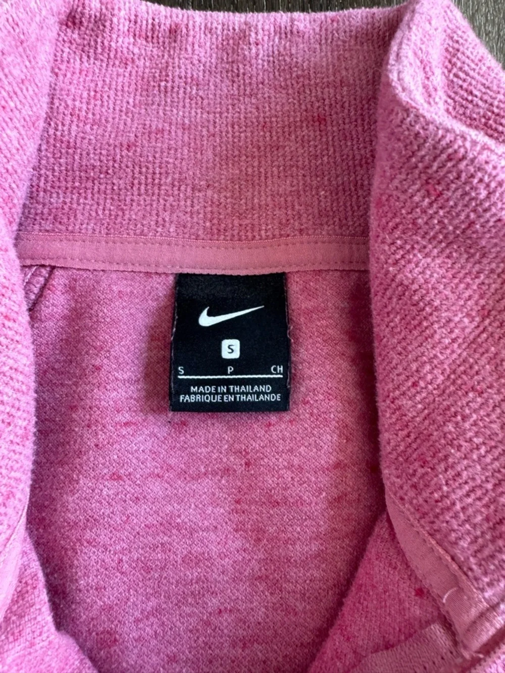 Nike Women's Heather Pink Half-Zip Turtleneck Sweater Women’s size small
